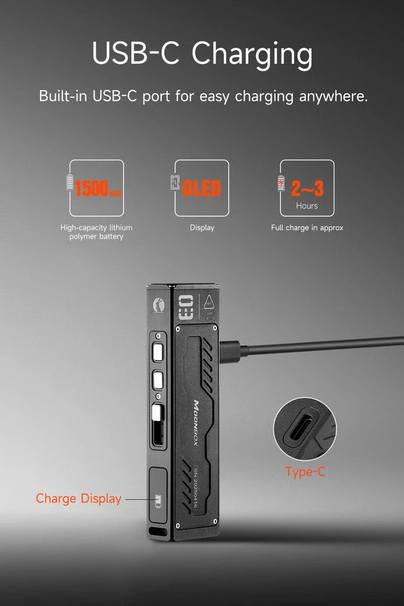 ⏳ Last Day Clearance Sale $23⏳BUY 2 GET 2 FREE🔥MoonBox 3.0 EDC Flashlight🔦