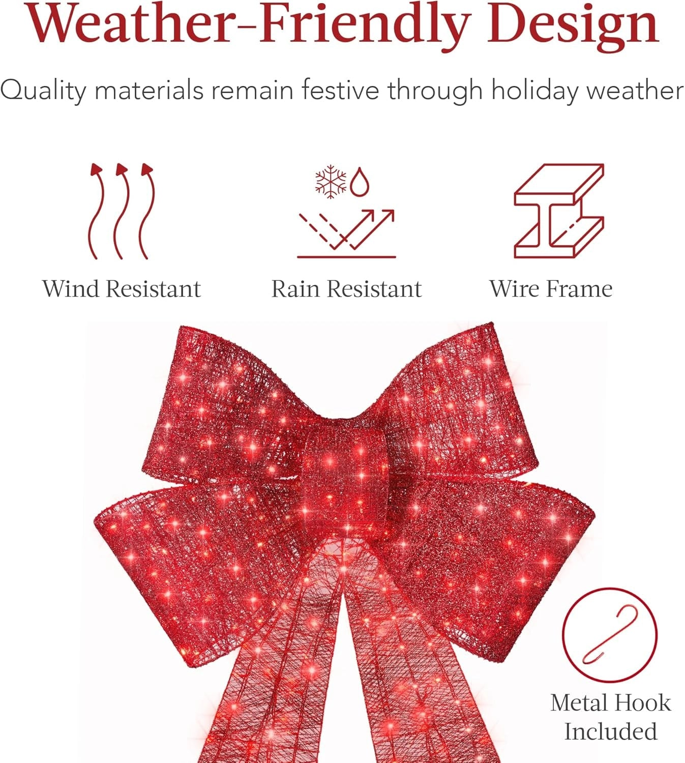 🎄Sparkle-now Pre-sale✨ BUY 1 GET 1 FREE✨🎀 LIT CHRISTMAS BOW