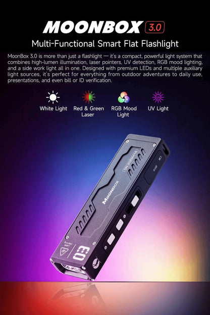 ⏳ Last Day Clearance Sale $23⏳BUY 2 GET 2 FREE🔥MoonBox 3.0 EDC Flashlight🔦