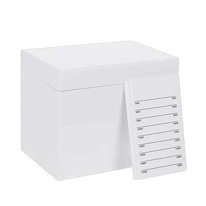 Clear Acrylic Eyelash Storage Box with Lid Multi-Compartment Organizer 6.3 x 4.09 x 5.2 Inches