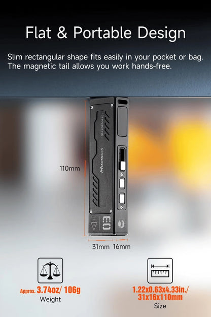 ⏳ Last Day Clearance Sale $23⏳BUY 2 GET 2 FREE🔥MoonBox 3.0 EDC Flashlight🔦