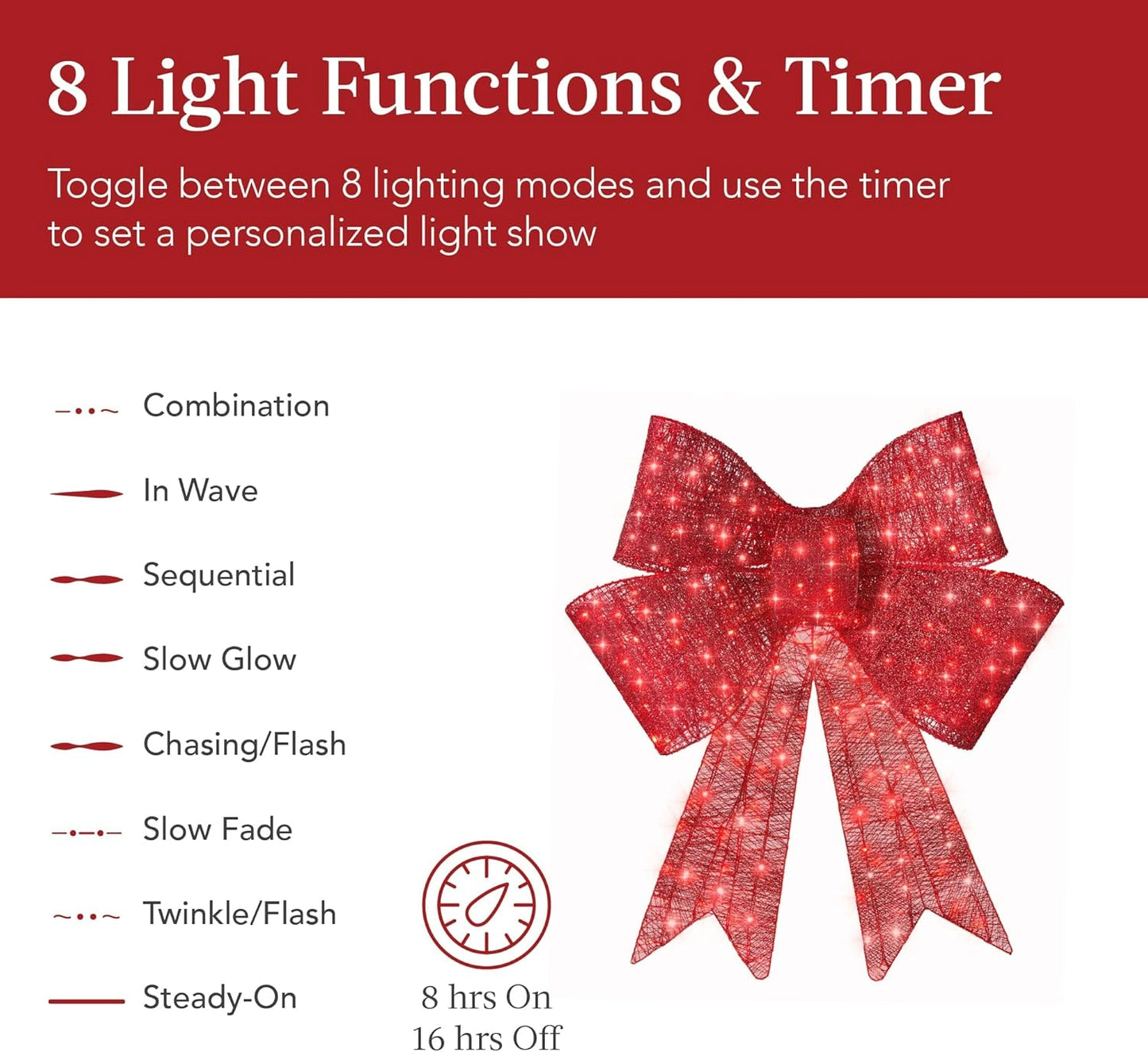🎄Sparkle-now Pre-sale✨ BUY 1 GET 1 FREE✨🎀 LIT CHRISTMAS BOW